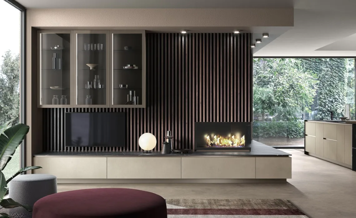 Living8 3 11zon - Arredamento zona giorno, librerie e pareti attrezzate artigianali | Quattroper